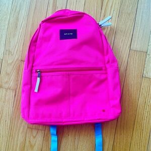 STATE Bags Hot Pink Kids Backpack with Blue Straps